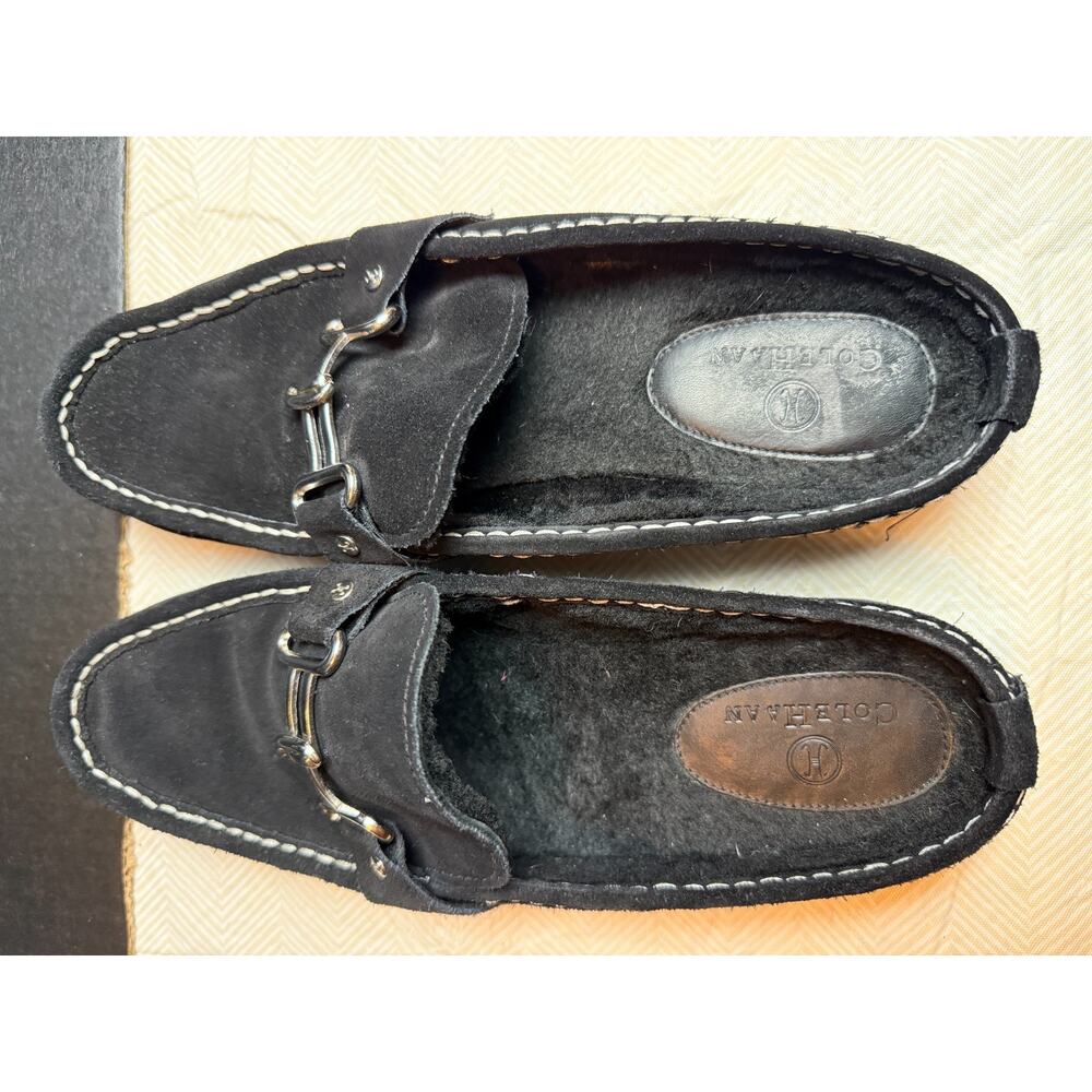 Cole Haan Mardi Black Suede Mule w Shearling Size 8.5 - Picture 6 of 10